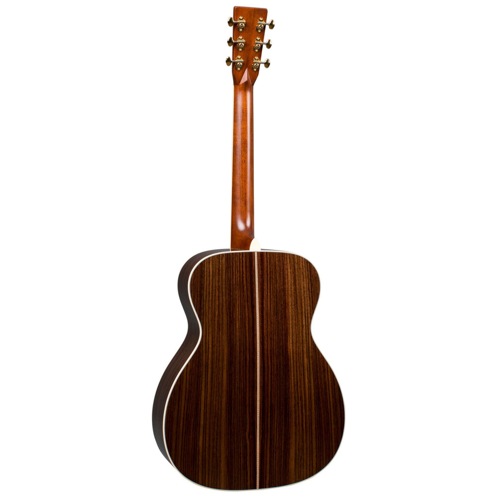 Martin J40 Standard Series jumbo acoustic guitar with a rich wooden body and six strings, showcasing its craftsmanship and design.
