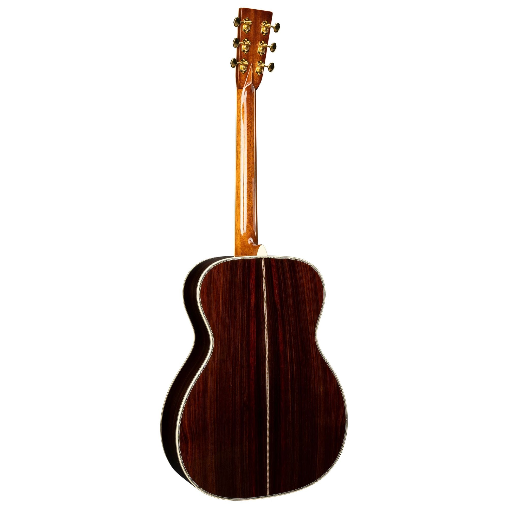 Martin OM-45 Standard Series acoustic guitar with a rich wood finish, showcasing its orchestra model design and high-quality craftsmanship.