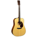 Martin Super D-18 dreadnought acoustic guitar with a rich wood finish and steel strings, showcasing its classic Martin design.