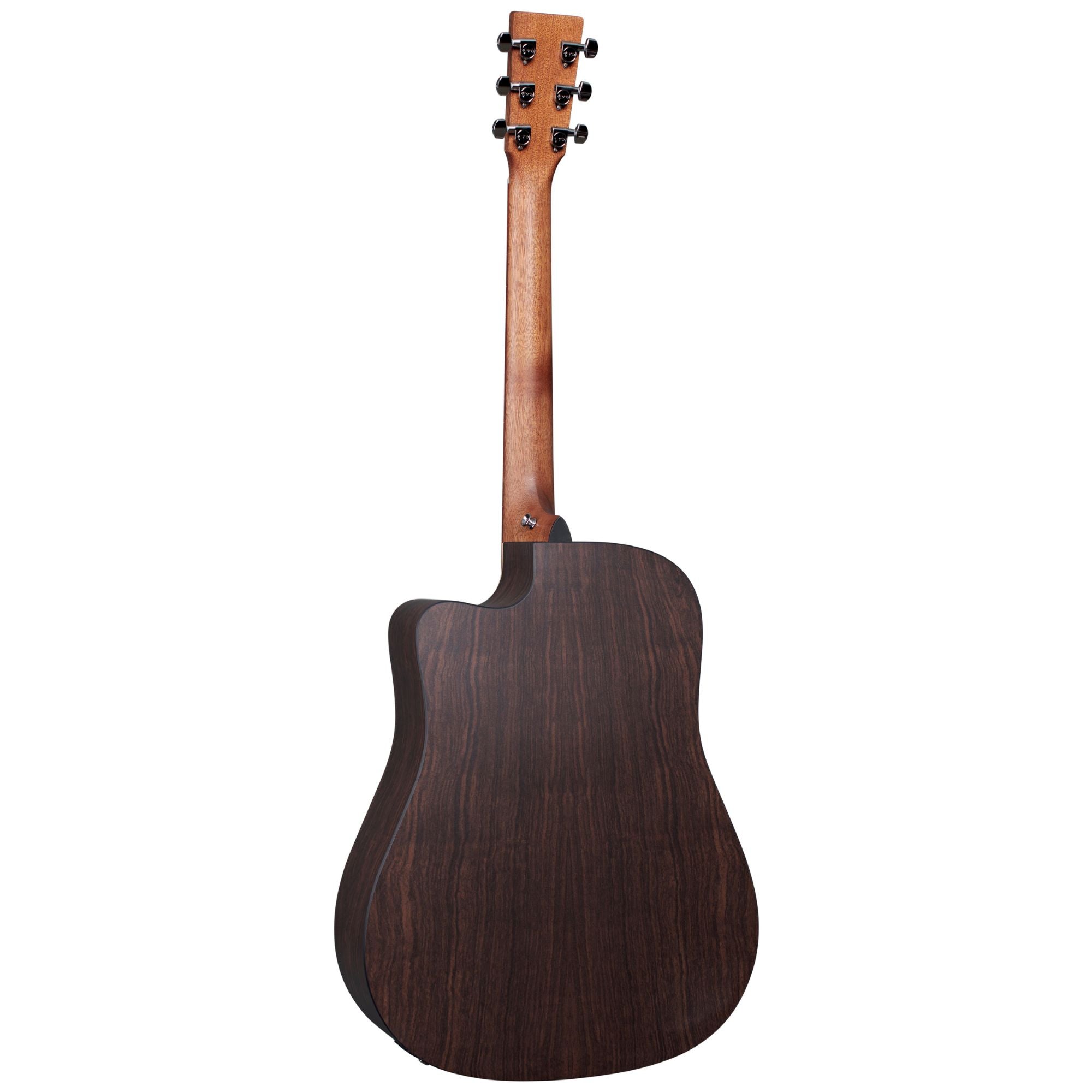 Martin DCX2E X2 dreadnought cutaway acoustic guitar with rosewood body and built-in pickup, showcasing its elegant design and craftsmanship.