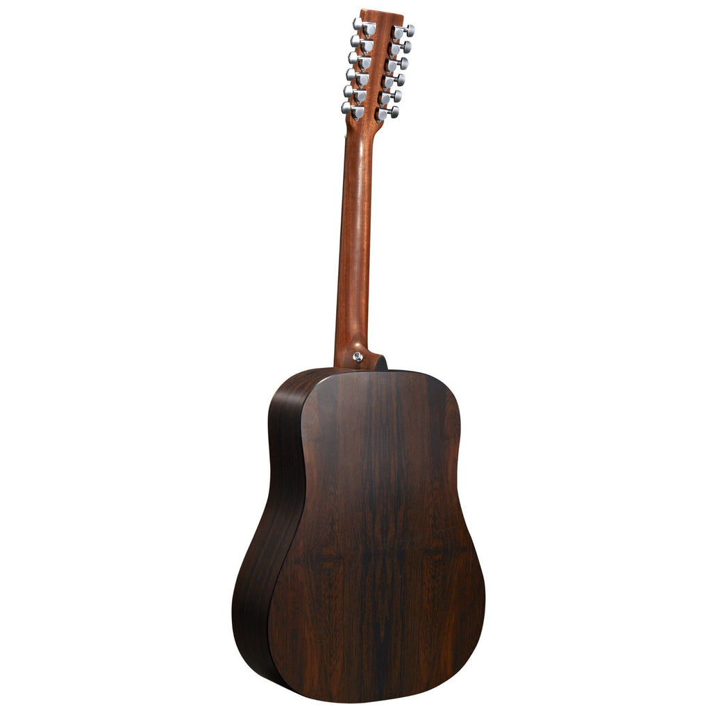 Martin DX2E 12-string Brazilian Rosewood dreadnought acoustic electric guitar with natural finish and cutaway body.
