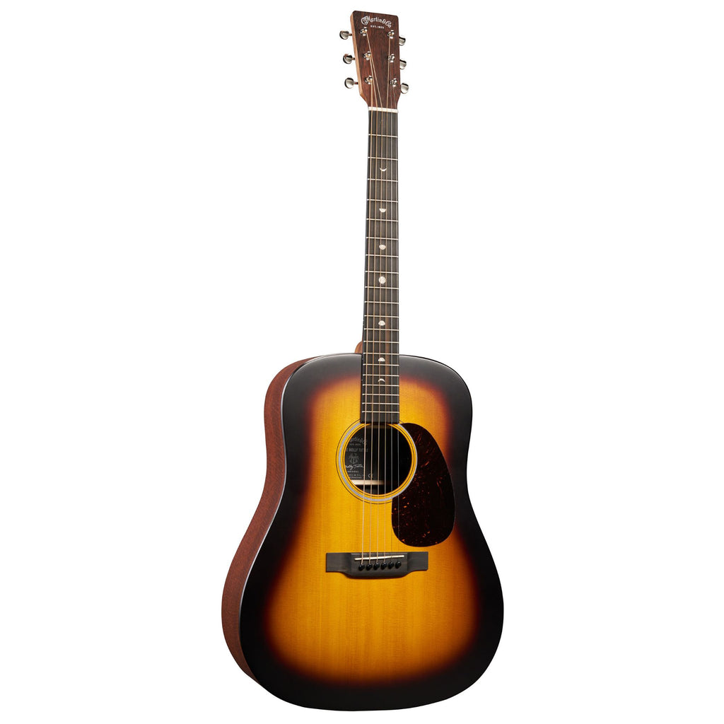 Martin D-X2E Molly Tuttle X-Series acoustic dreadnought guitar with a natural wood finish and cutaway design.