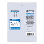 Martin MA550 authentic acoustic guitar strings, phosphor bronze medium gauge, shown on a guitar with the packaging visible.
