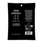 Martin Kovar Custom Light acoustic guitar strings, 11-52 gauge, nickel and cobalt, shown on a guitar.