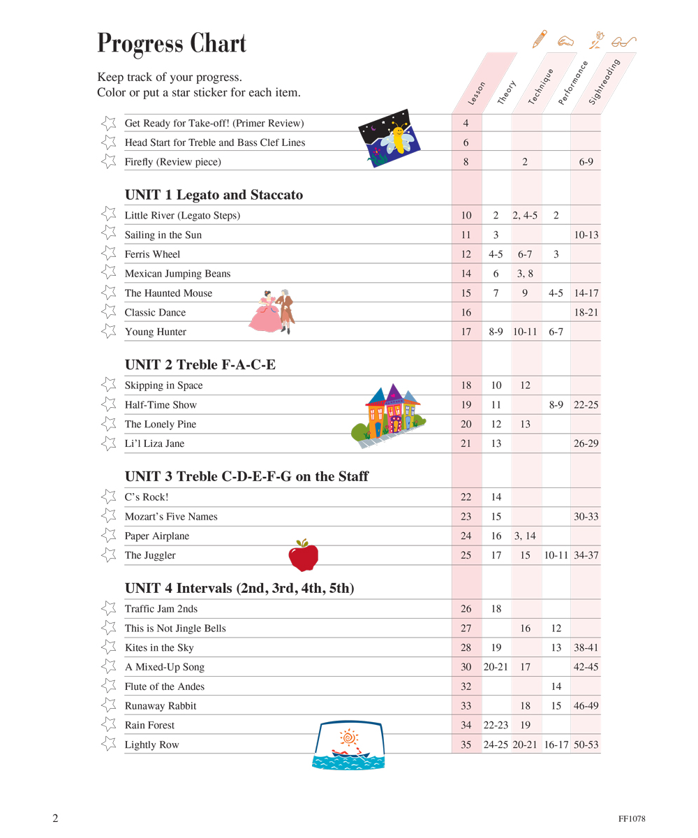 Faber Piano Adventures Level 1 2nd Edition lesson book for beginner piano students, featuring colorful cover art and musical notes.