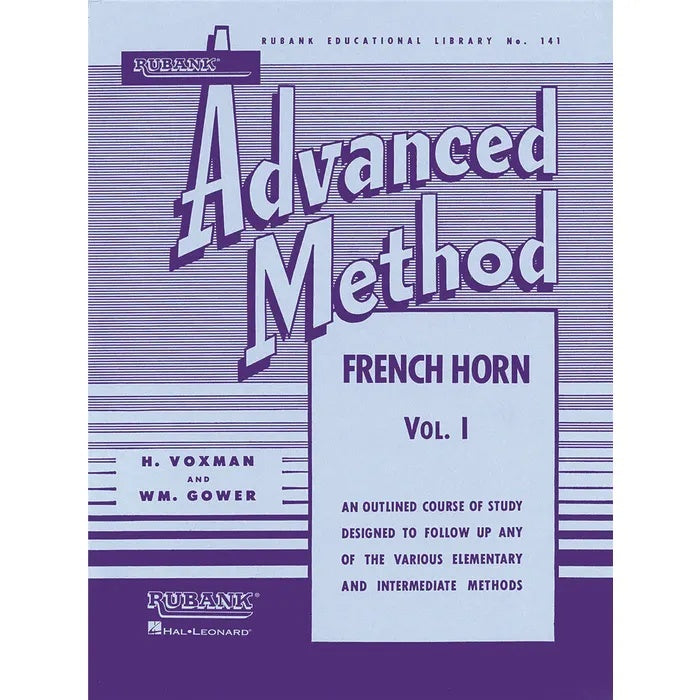 Rubank Publications ADVANCED METHOD BK 1 French horn brass and woodwind accessory, shown with detailed instrument components.