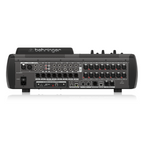 Behringer X32 digital mixer with 40 channels, compact design, featuring MIDAS preamps and multiple control knobs.