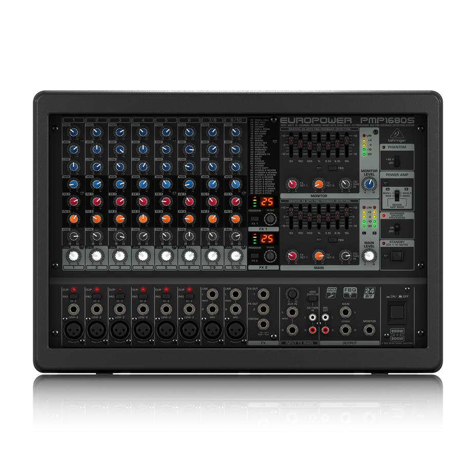 Behringer PMP1680S 10 Channel Powered Mixer (1600 Watt)