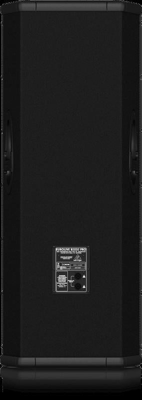Behringer Eurolive B2520 PRO dual 15-inch passive PA speakers with 2200W power, shown in a professional audio setup.