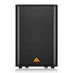 Behringer Eurolive VP1520 15-inch passive PA speaker with 1000-watt power, shown from the front with grille and control panel.