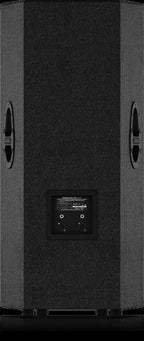 Behringer Eurolive VP2520 dual 15-inch passive PA speakers with 2000-watt power output, shown in a professional audio setup.