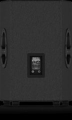 Behringer Eurolive VS1220 12-inch unpowered PA speaker showing a black passive speaker with control panel and speaker grille.