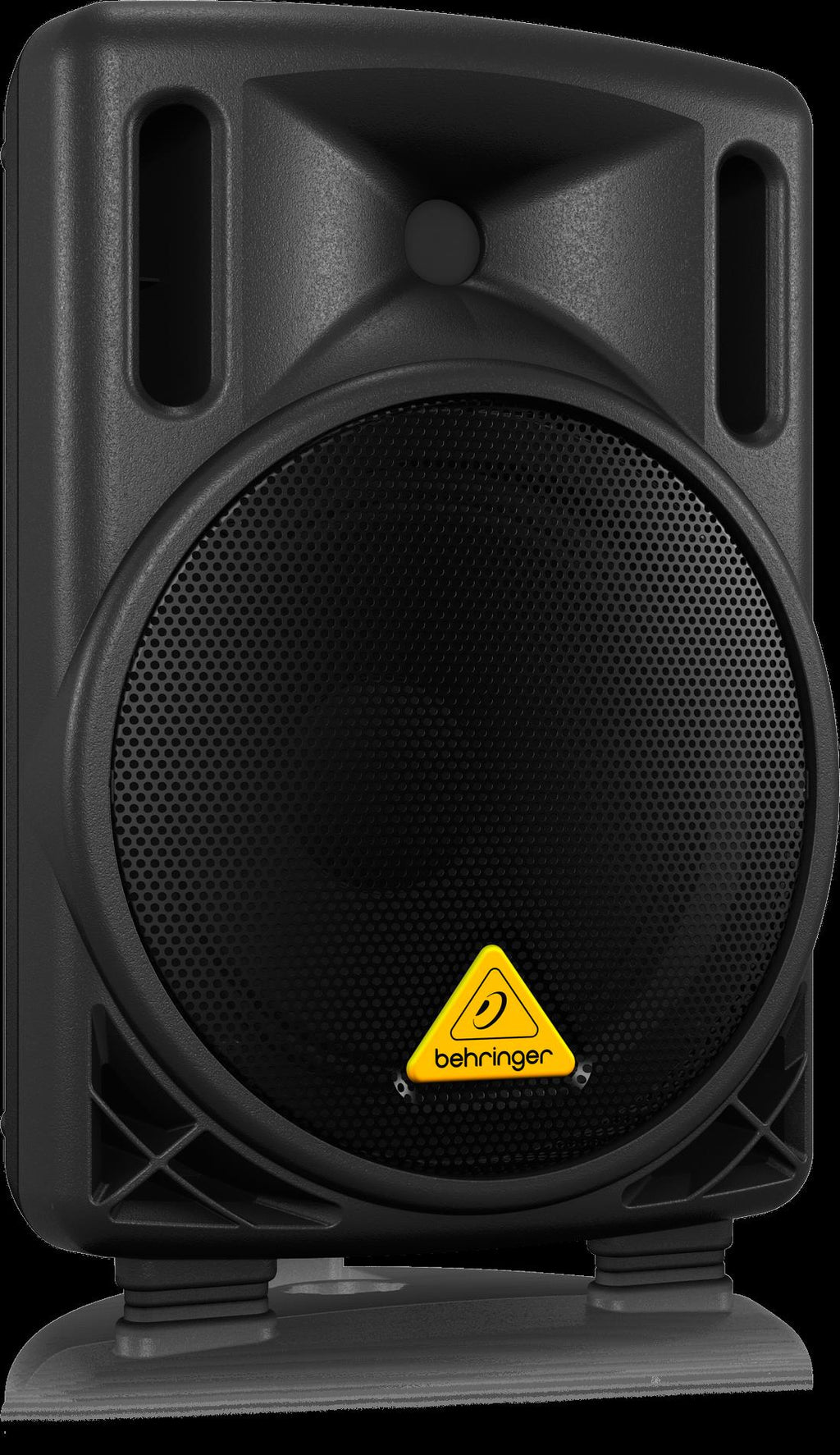 Behringer Eurolive B208D powered speaker with compact design and control panel, ideal for portable audio setups.
