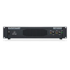 Behringer Europower EP4000 PA amplifier showing front panel with control knobs and power indicator lights.