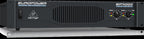 Behringer Europower EP4000 PA amplifier showing front panel with control knobs and power switch, used for professional sound amplification.