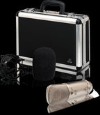 Behringer B1 large diaphragm studio microphone with metal grille and black body, ideal for vocals and studio recording.