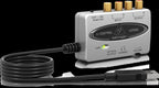 Behringer U-Control UCA202 USB audio interface with input and output ports, compact design, and control knobs.