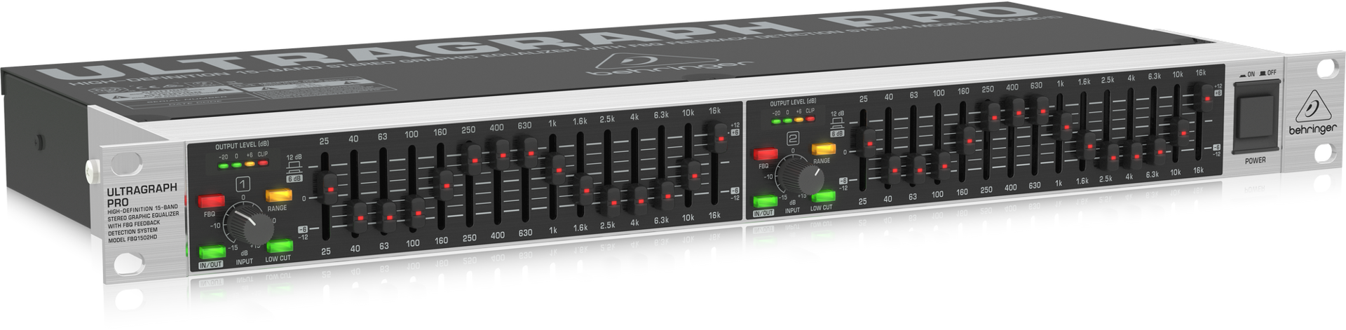 Behringer Ultragraph Pro FBQ1502HD 15-Band Graphic EQ Rackmount