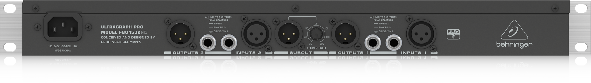 Behringer Ultragraph Pro FBQ1502HD 15-Band Graphic EQ Rackmount