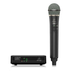 Behringer UltraLink ULM300MIC 2.4G wireless microphone system with handheld microphone and receiver unit.