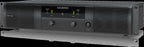 Behringer NX3000 power amplifier with Smartsense feature, showing front panel controls and display for professional audio amplification.