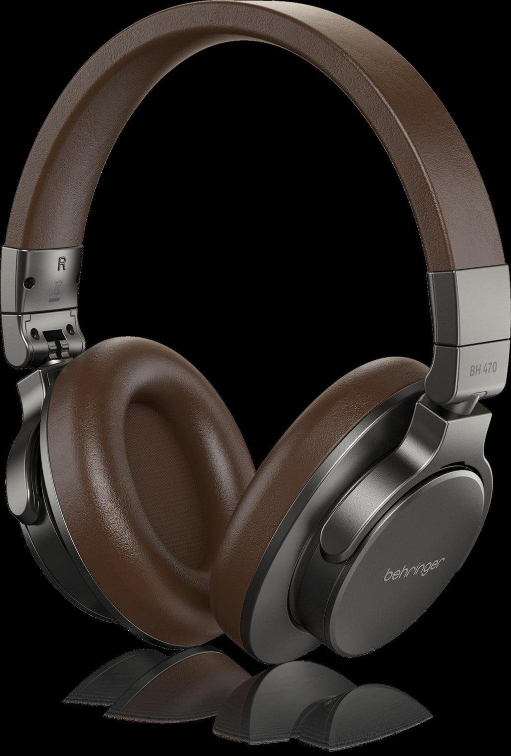 Behringer BH470 studio closed-back headphones with padded ear cups and adjustable headband, ideal for professional audio mixing.