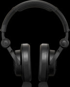 Behringer HC200 DJ studio headphones with closed-back design, featuring comfortable ear cups and adjustable headband for professional listening.