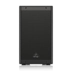 Behringer DR110DSP 1000W 10-inch active PA speaker with built-in 2-channel mixer and audio controls.