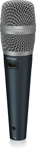 Behringer SB78A condenser cardioid wired microphone for live performances, shown with its sleek design and professional build.