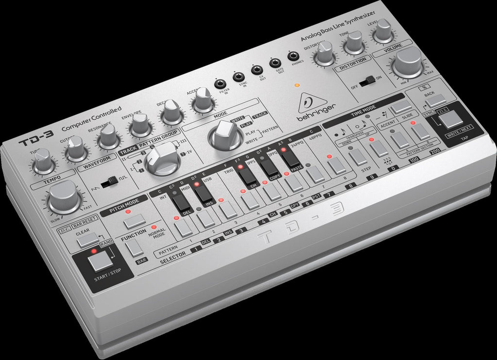 Behringer TD3-SR Analog Bass Line Synthesizer in Silver