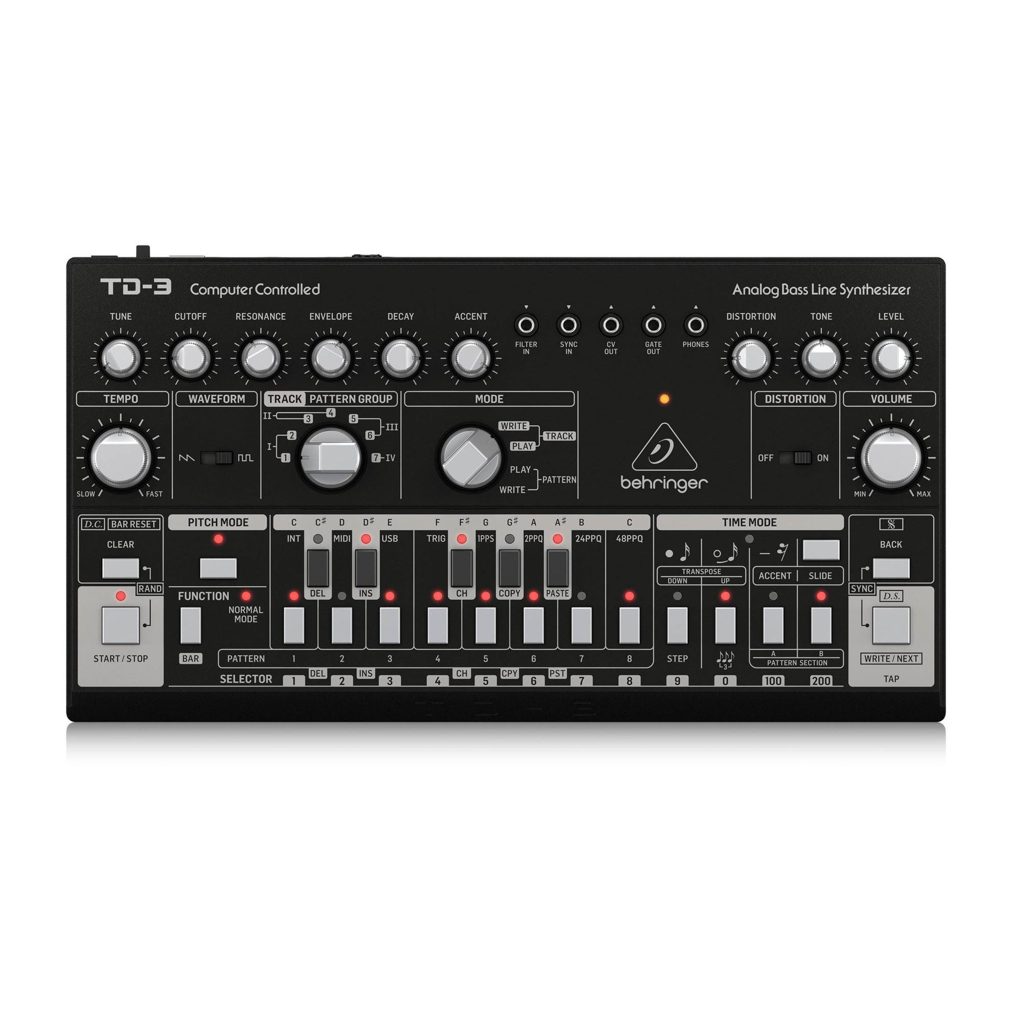 Behringer TD3-BK Analog Bass Line Synthesizer in Black