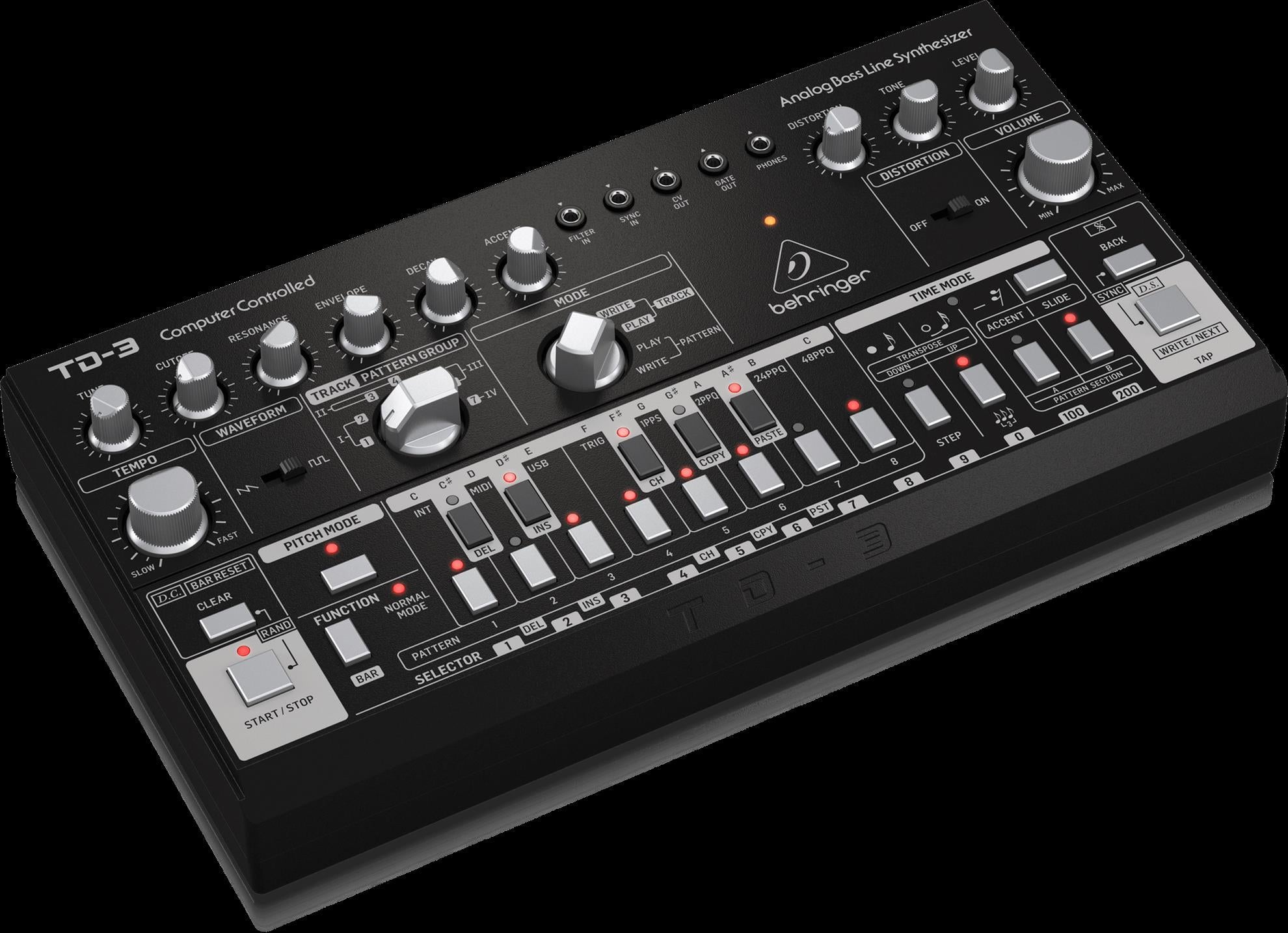 Behringer TD3-BK Analog Bass Line Synthesizer in Black