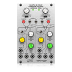 Behringer 1036 Sample and Hold Random Volt Module in a synthesizer rack, showcasing knobs and connectors.