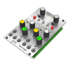 Behringer 1036 Sample and Hold Random Volt Module in a synthesizer rack, showcasing its knobs and connections.