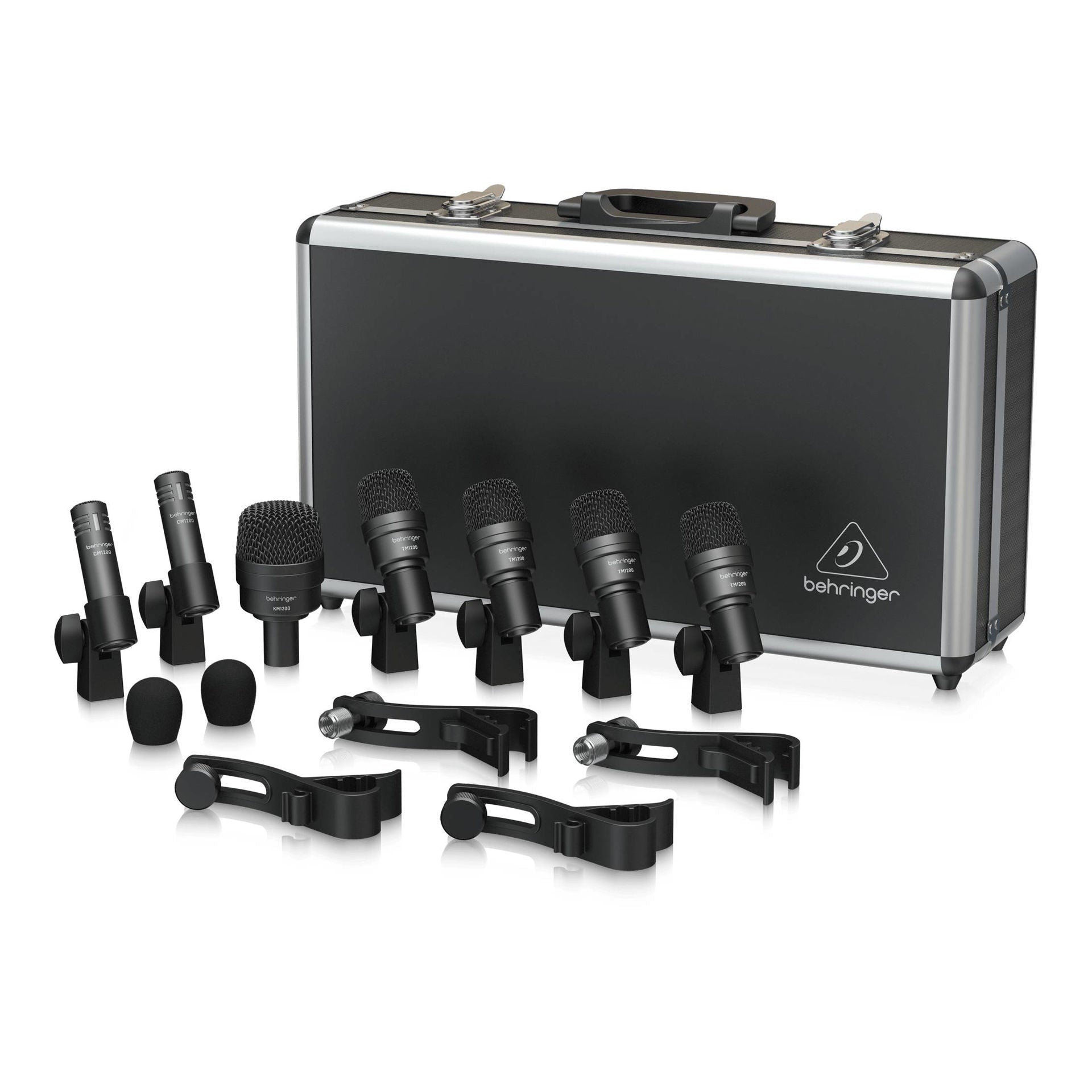 Behringer BC1200 7 Piece Drum Microphone Set In Case