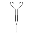 Behringer BT251BK Bluetooth adapter connecting to MMCX headphones on a white background.
