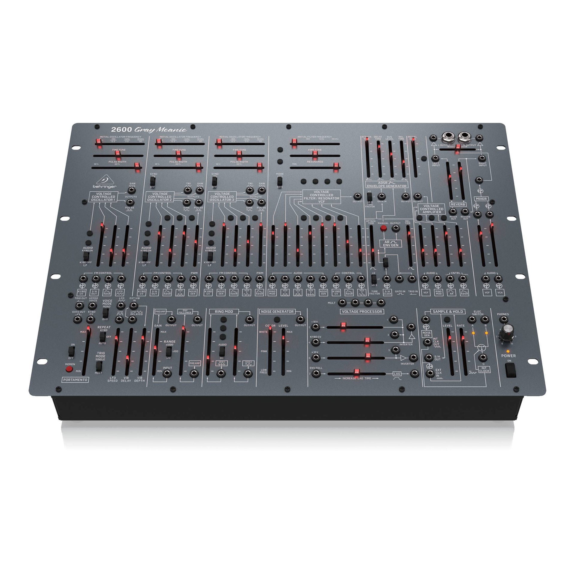 Behringer 2600 Gray Meanie Analog Synthesizer 8RU