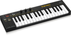 Behringer Swing 32-key USB controller keyboard with a sleek design and compact keys for music production.