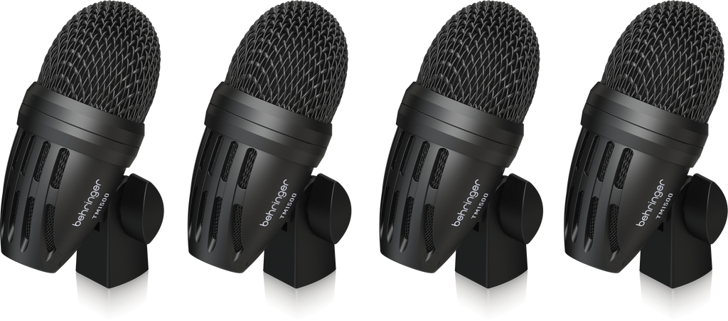 Behringer BC1500 7-piece wired drum microphone set with individual microphones for live drum kit recording.