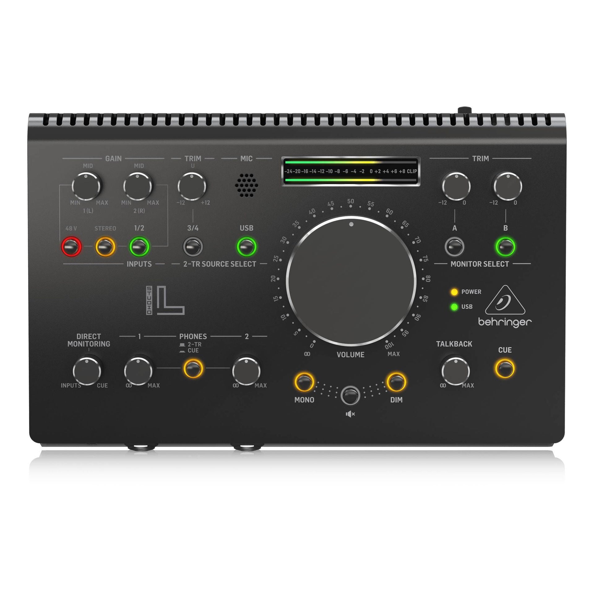 Behringer Studio L USB Audio Interface - 2x4 - Midas Preamps - 192kHz