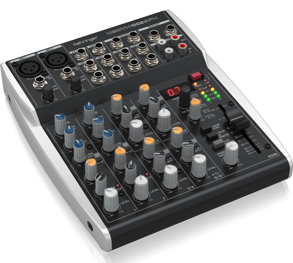 Behringer XENYX 1002SFX 10-Channel Mixer with USB Interface and Effects