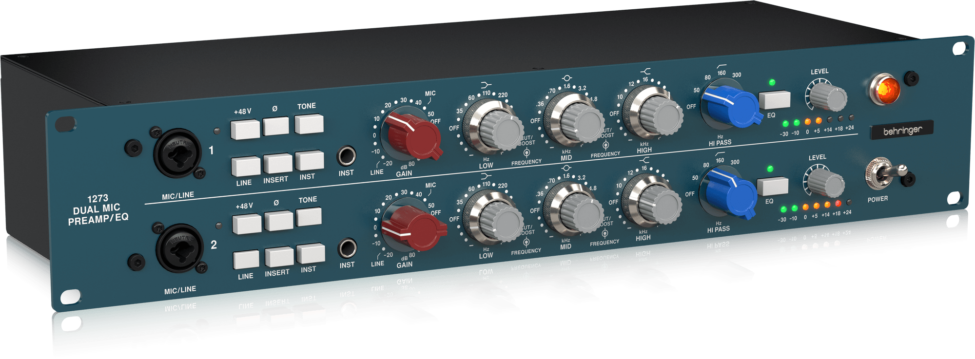 Behringer 1273 2 Channel Mic Preamp & EQ