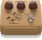 Behringer Centara overdrive effect pedal for guitar, showing the compact black effects pedal with control knobs and input/output jacks.