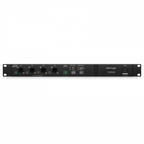 Behringer P24 Hub digital rack mixer with multiple input/output connections and a compact design for stage setups.