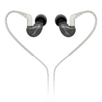Behringer SD251-CK Pro in-ear studio headphones in black with ergonomic design and inline remote for professional audio monitoring.