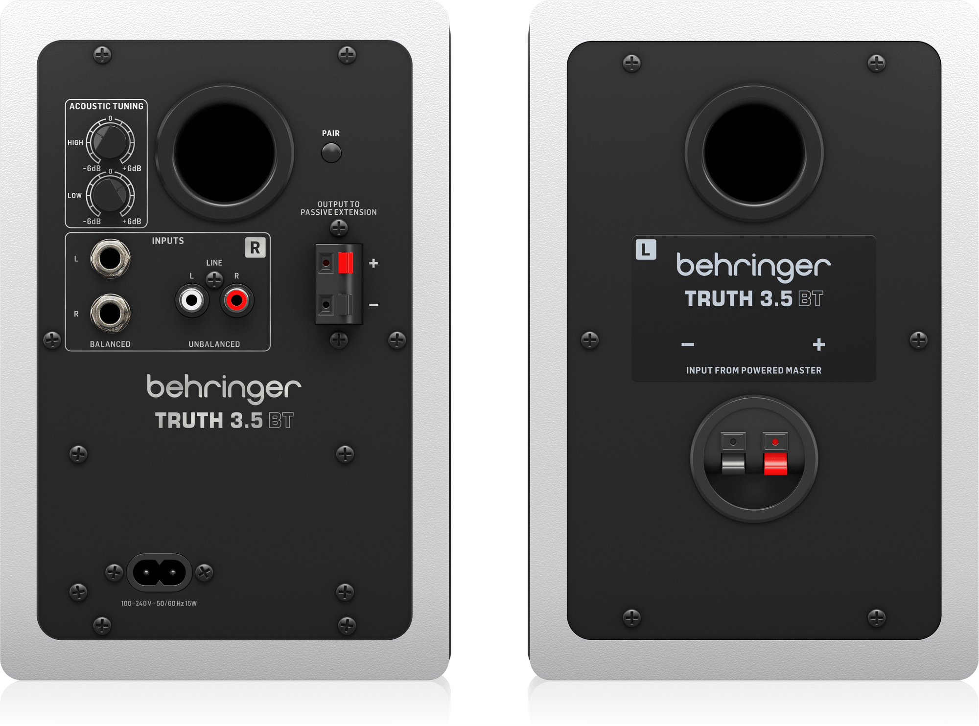 Behringer Truth 4.5 Studio Monitor Speakers with Bluetooth (Pair) - White