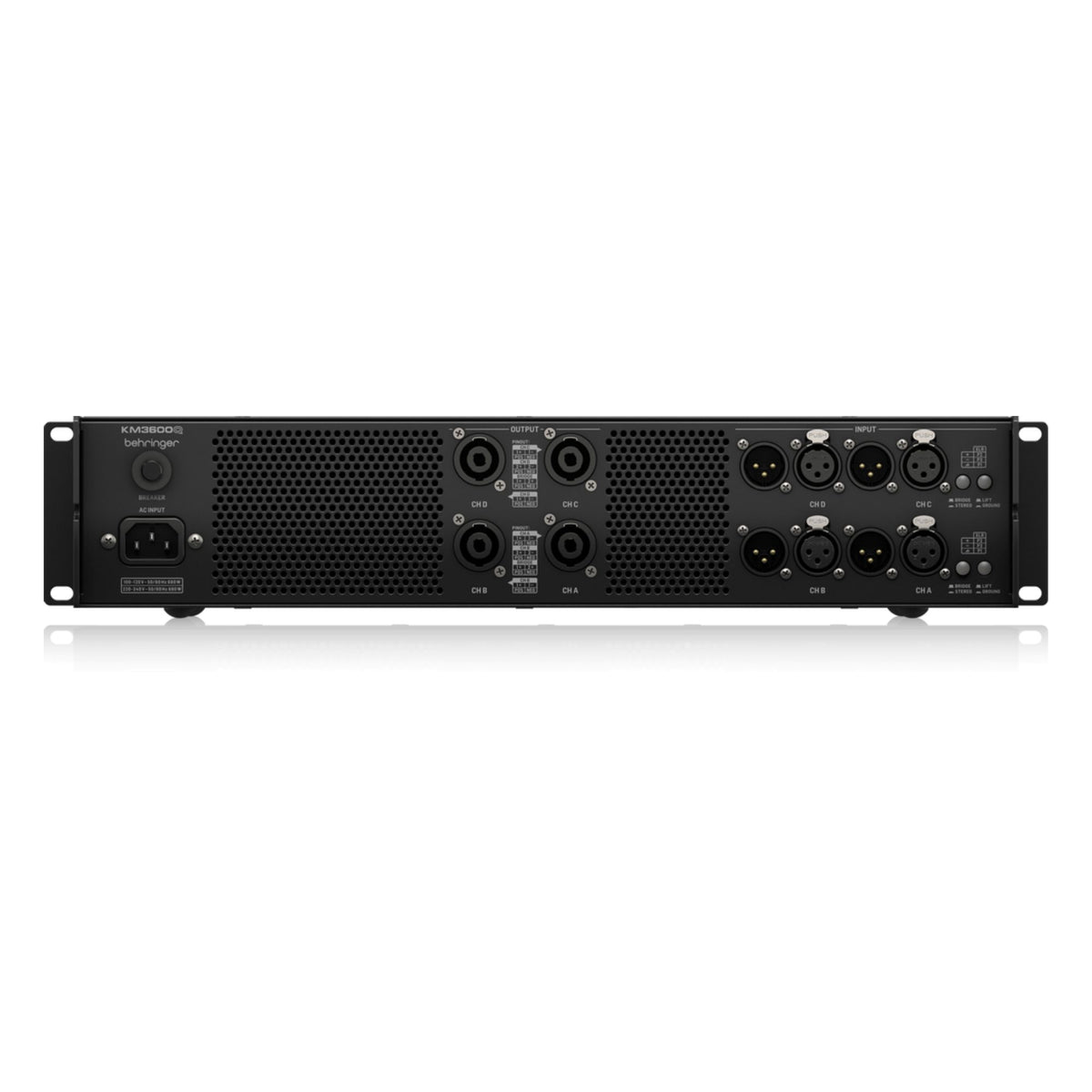 Behringer KM3600Q Professional 4 Channel Power Amplifier