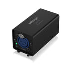 Behringer SC-RE Stageconnect Range Extender for PA systems, showing the compact black audio accessory with input and output ports.
