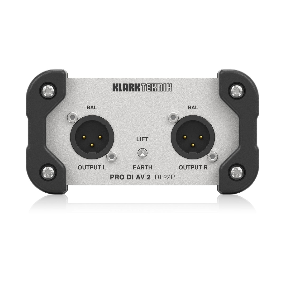 Behringer DI22P passive stereo DI box for live outboard use, featuring multiple input and output connections.