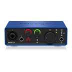 Behringer DICE 1U2 192kHz 1-Mic USB audio interface with input and output ports, compact design, and professional audio features.